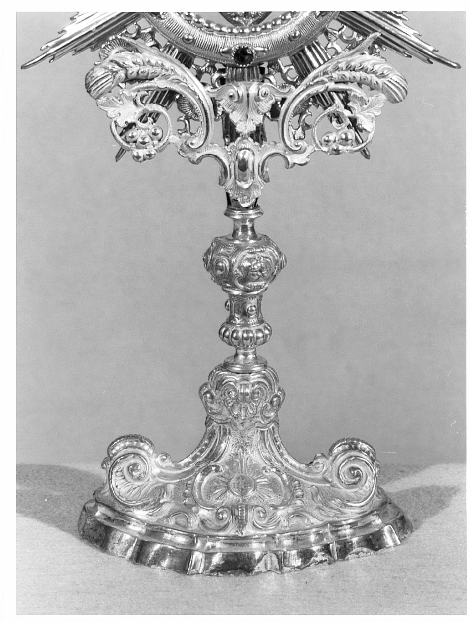 ostensorio - a raggiera, opera isolata - bottega lombarda (sec. XVIII)