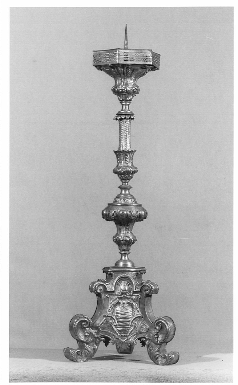 candeliere d'altare, opera isolata - bottega lombarda (sec. XIX)