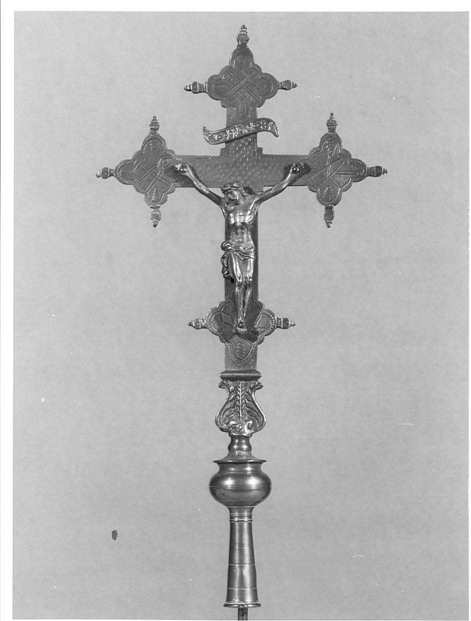 croce processionale, opera isolata - bottega lombarda (sec. XIX)