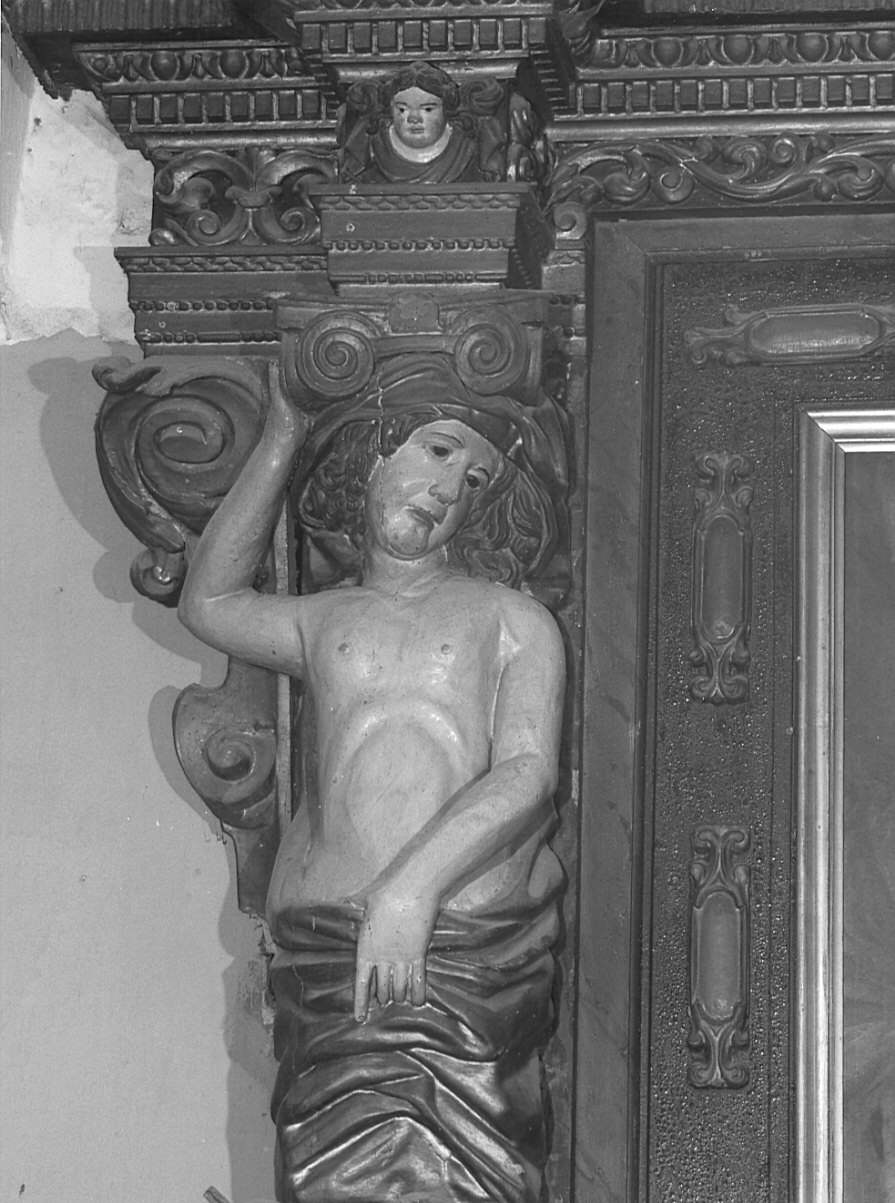 telamone (telamone, elemento d'insieme) - ambito lombardo (sec. XVII)