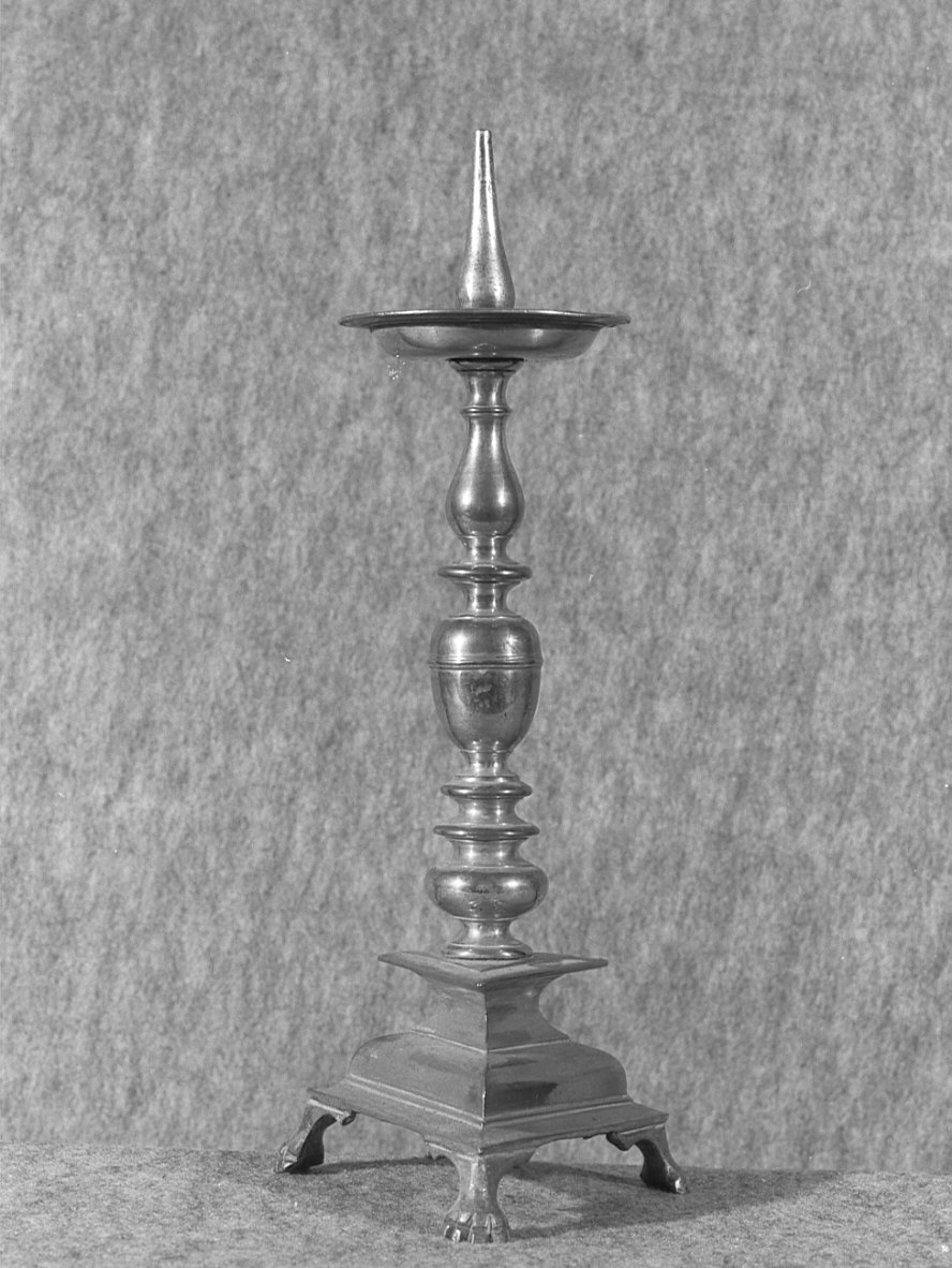 candeliere d'altare, opera isolata - ambito lombardo (sec. XIX)