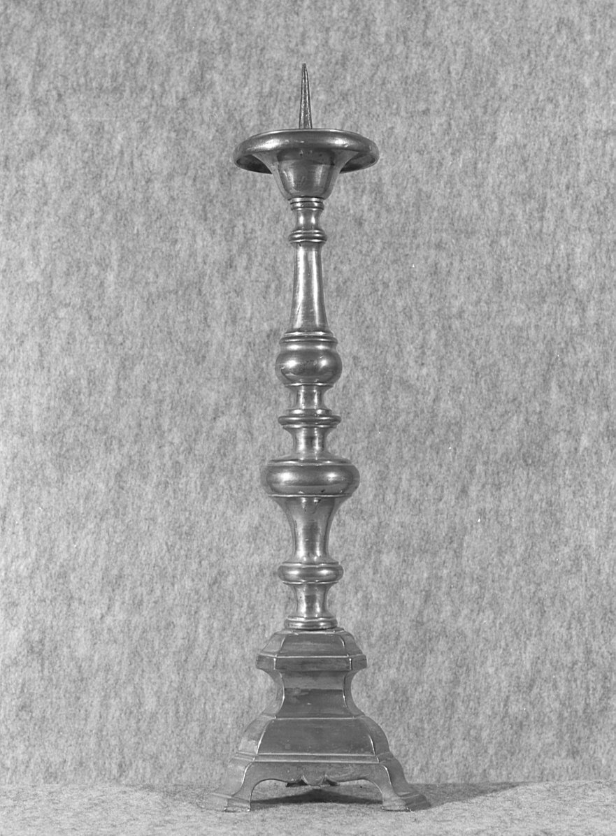 candeliere d'altare, opera isolata - ambito lombardo (sec. XIX)