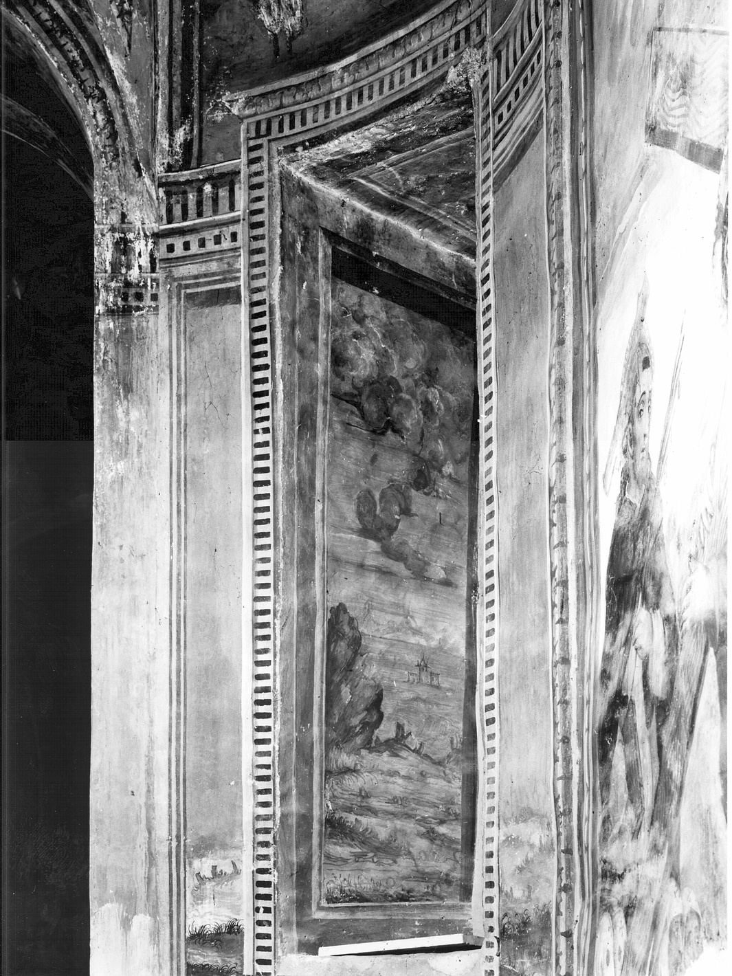 paesaggio (dipinto, elemento d'insieme) - ambito lombardo (sec. XVI)