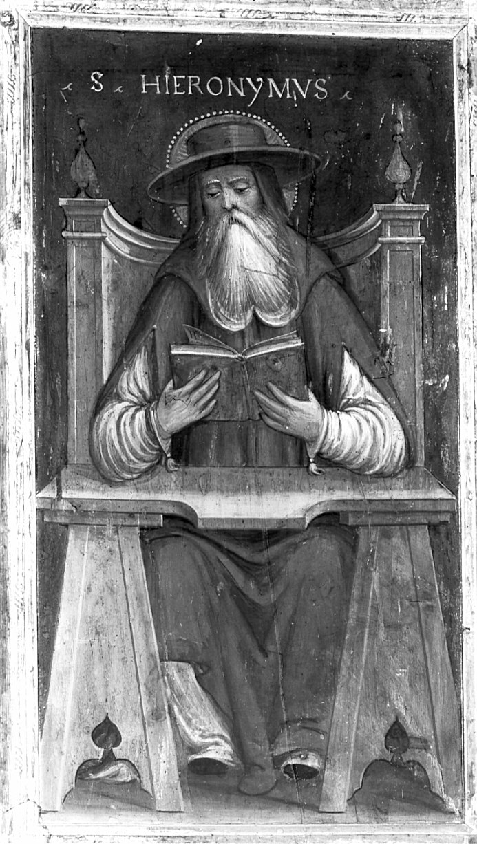 San Girolamo (dipinto, elemento d'insieme) di Valorsa Cipriano (cerchia) (seconda metà sec. XVI)