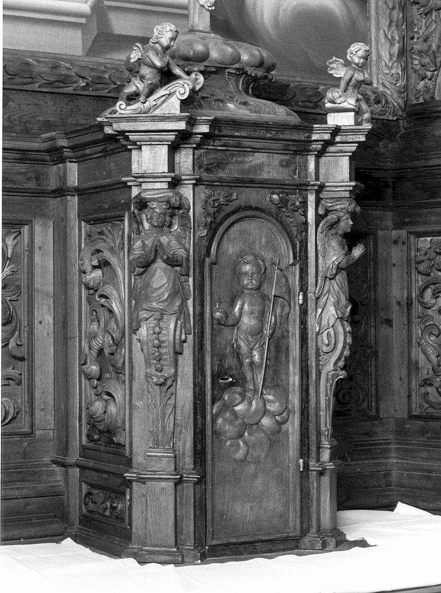 tabernacolo, elemento d'insieme - ambito valtellinese (sec. XVII)