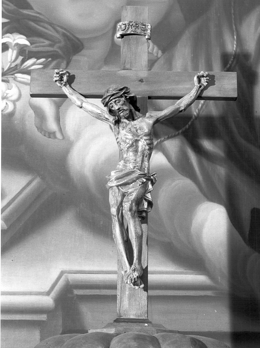 crocifisso, elemento d'insieme - ambito valtellinese (sec. XVIII)