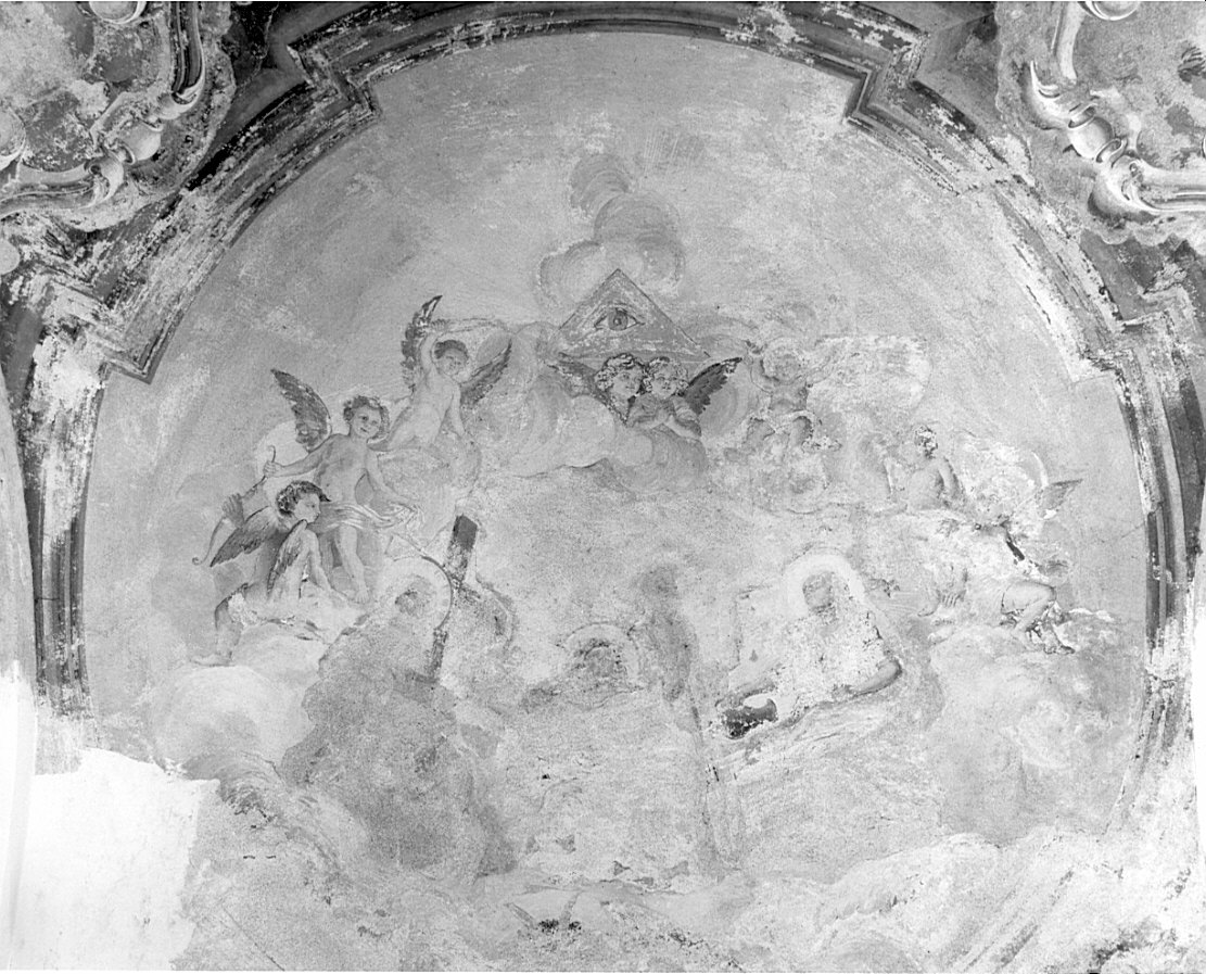 Trinità tra angeli (dipinto, opera isolata) - ambito lombardo (sec. XVIII)