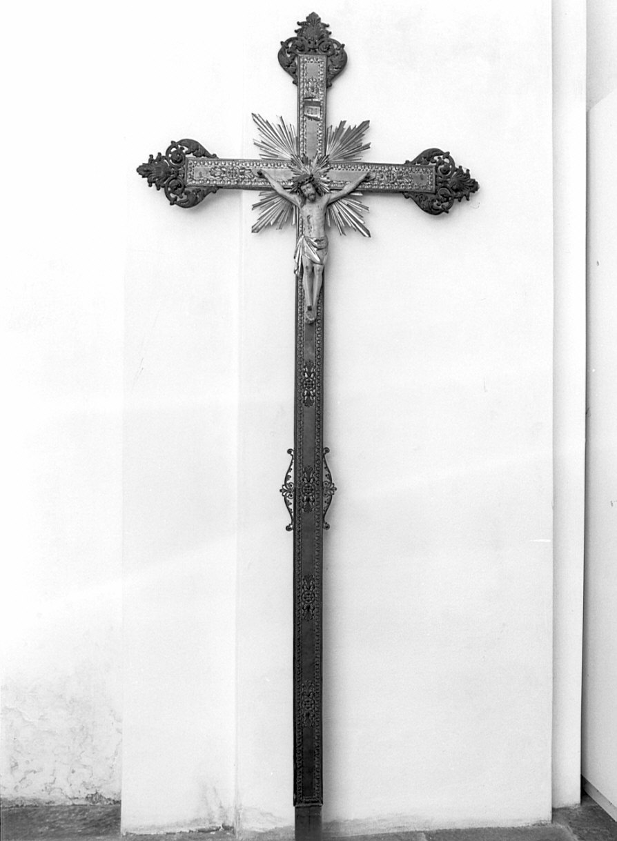 croce processionale, opera isolata - bottega lombarda (fine/inizio secc. XIX/ XX)