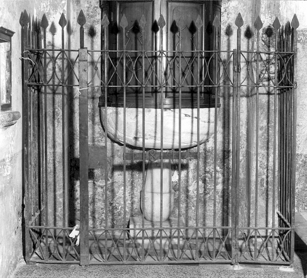 cancellata del fonte battesimale, opera isolata - ambito valtellinese (sec. XIX)