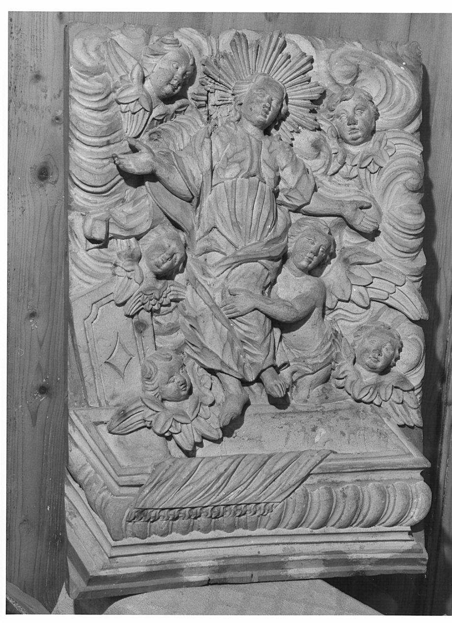 assunzione della Madonna (rilievo, opera isolata) - ambito lombardo (prima metà sec. XVIII)