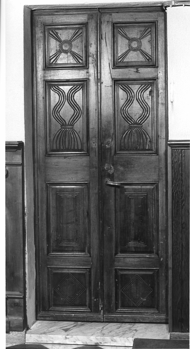 porta - a due battenti, opera isolata - produzione lombarda (fine/inizio secc. XIX/ XX)