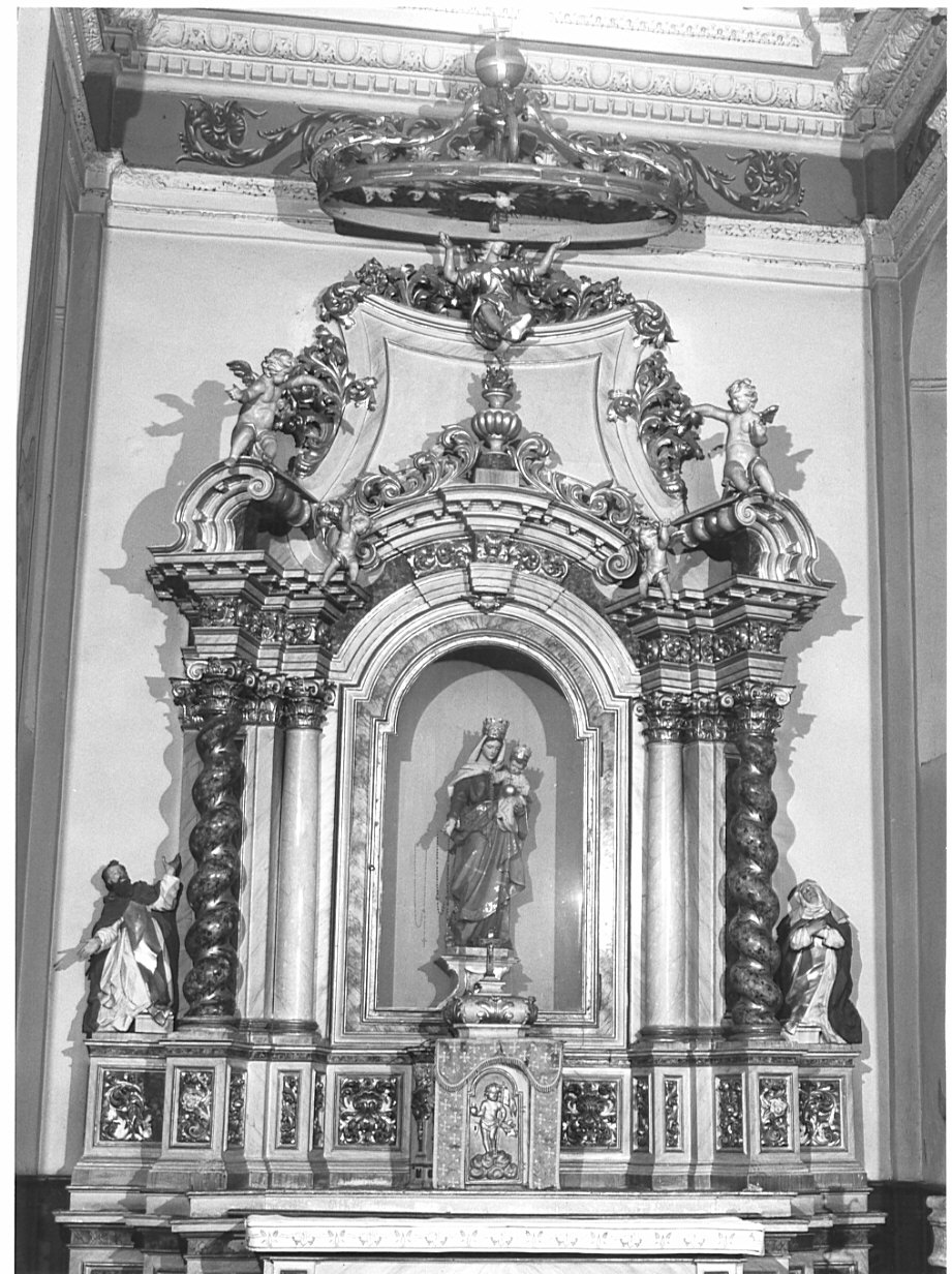 altare, complesso decorativo di Ramus Pietro (bottega) (fine/inizio secc. XVII/ XVIII)