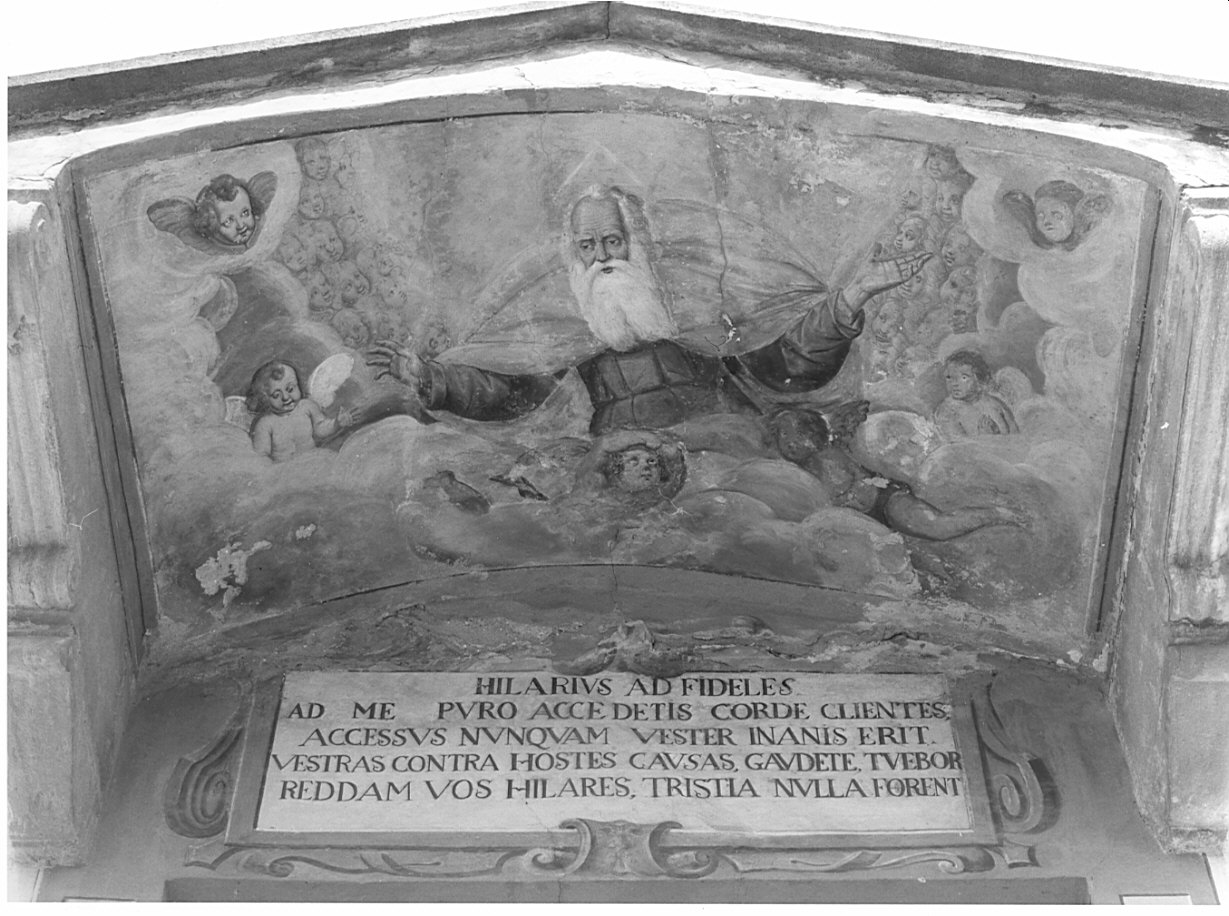 Dio Padre e angeli (dipinto, opera isolata) - ambito valtellinese (sec. XVII)