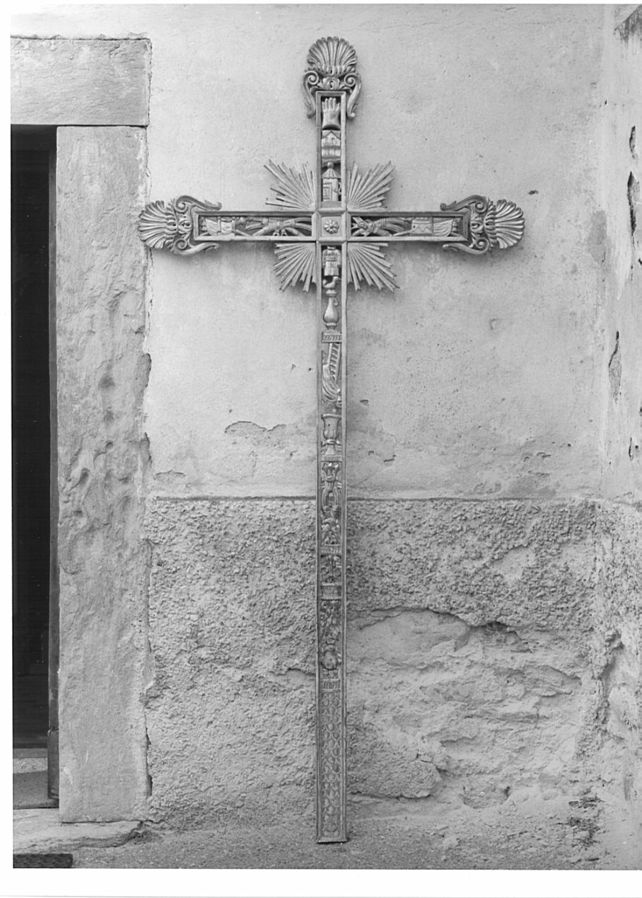 croce processionale, opera isolata - manifattura lombarda (sec. XIX)