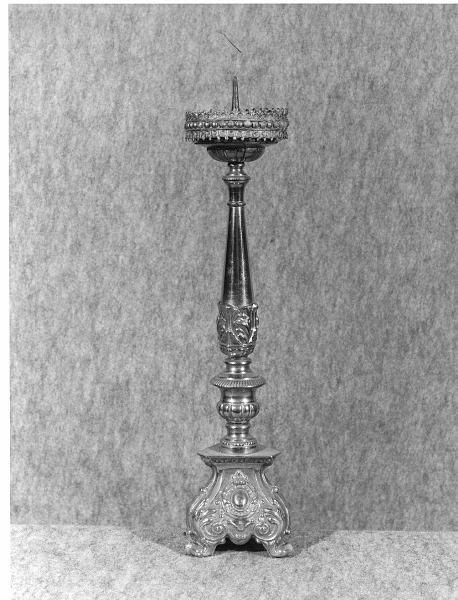 candeliere d'altare, serie - ambito lombardo (prima metà sec. XIX)