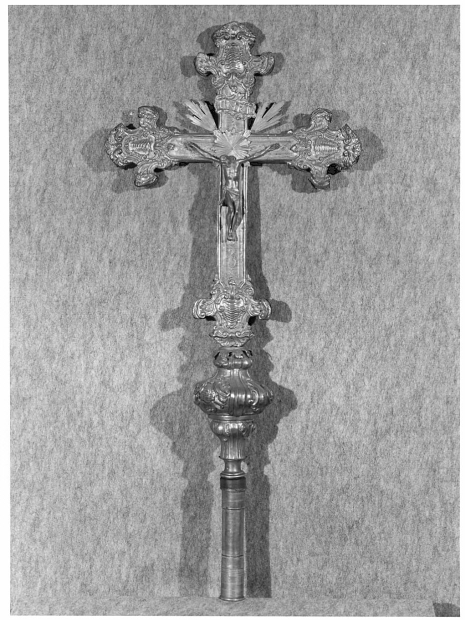 croce processionale, opera isolata - ambito lombardo (sec. XVIII)