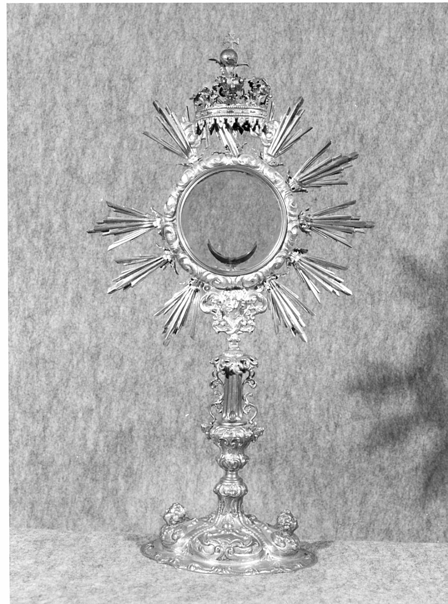 ostensorio - a raggiera, opera isolata - ambito lombardo (fine/inizio secc. XVII/ XVIII)