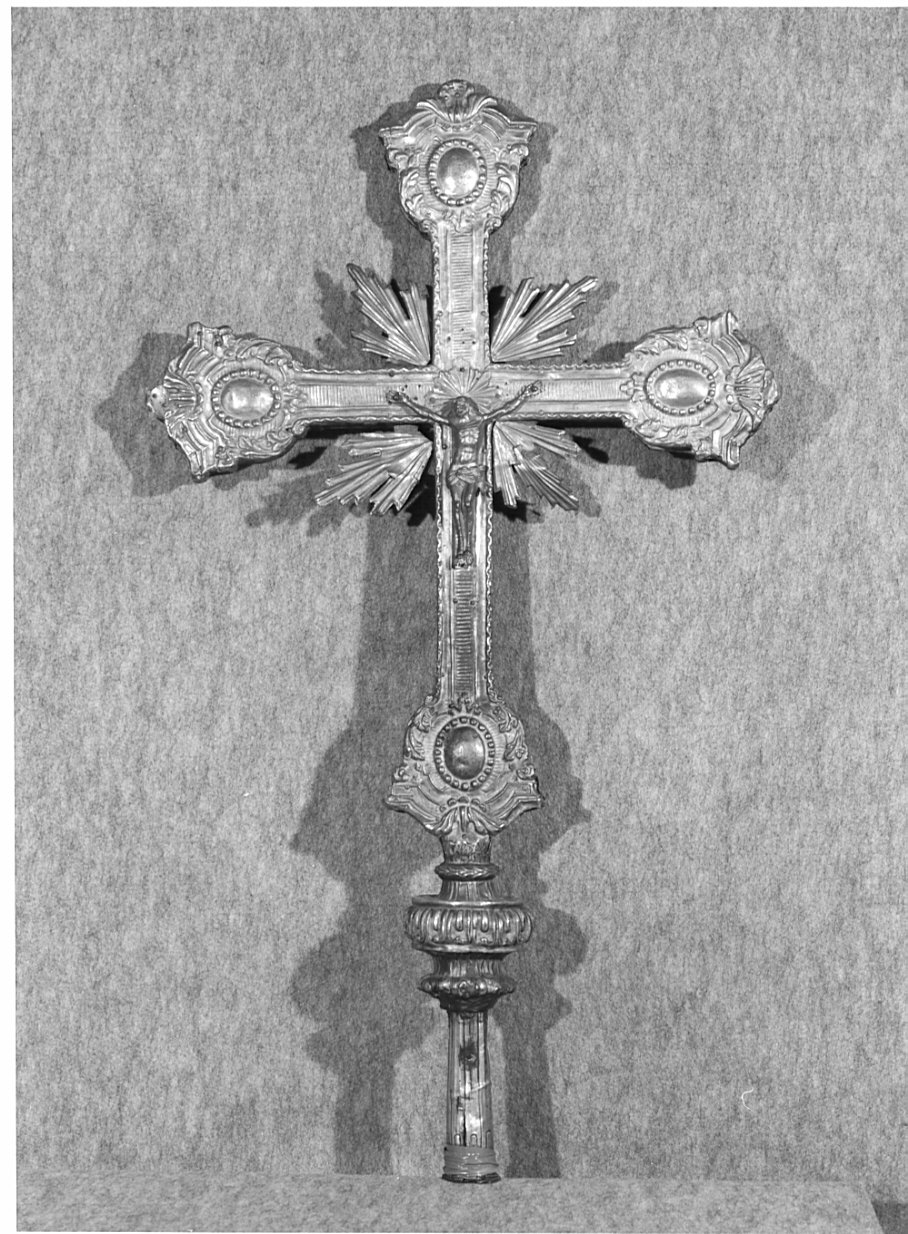 croce processionale, opera isolata - ambito lombardo (fine/inizio secc. XVIII/ XIX)