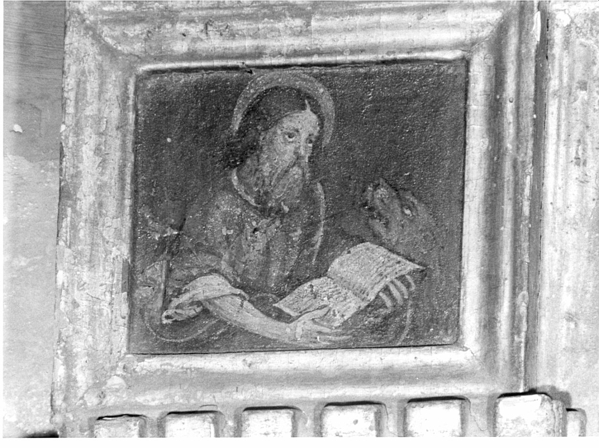 San Marco Evangelista (dipinto, elemento d'insieme) di Valorsa Cipriano (sec. XVI)