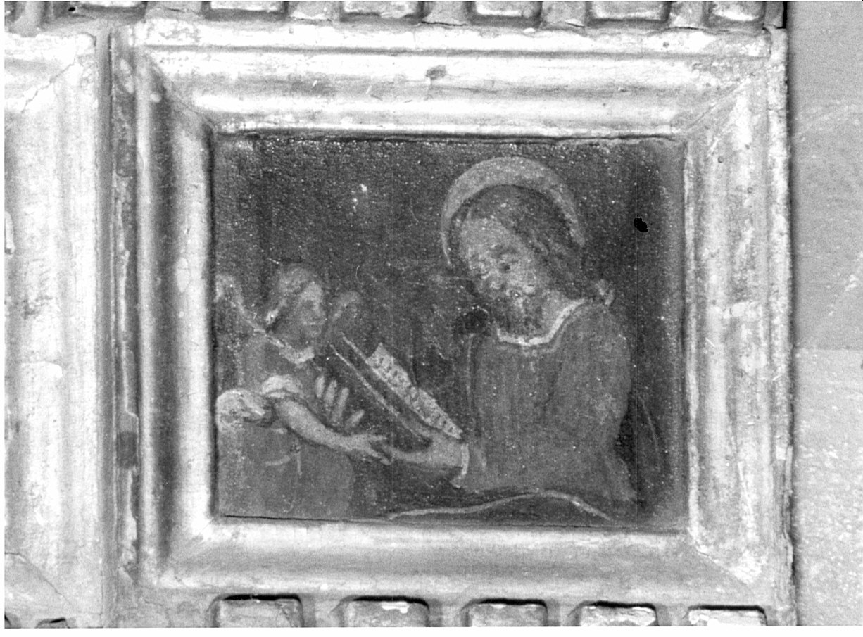San Matteo Evangelista (dipinto, elemento d'insieme) di Valorsa Cipriano (sec. XVI)