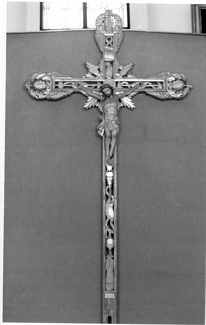 croce processionale, opera isolata - ambito lombardo (fine, primo quarto sec. XIX, sec. XX)