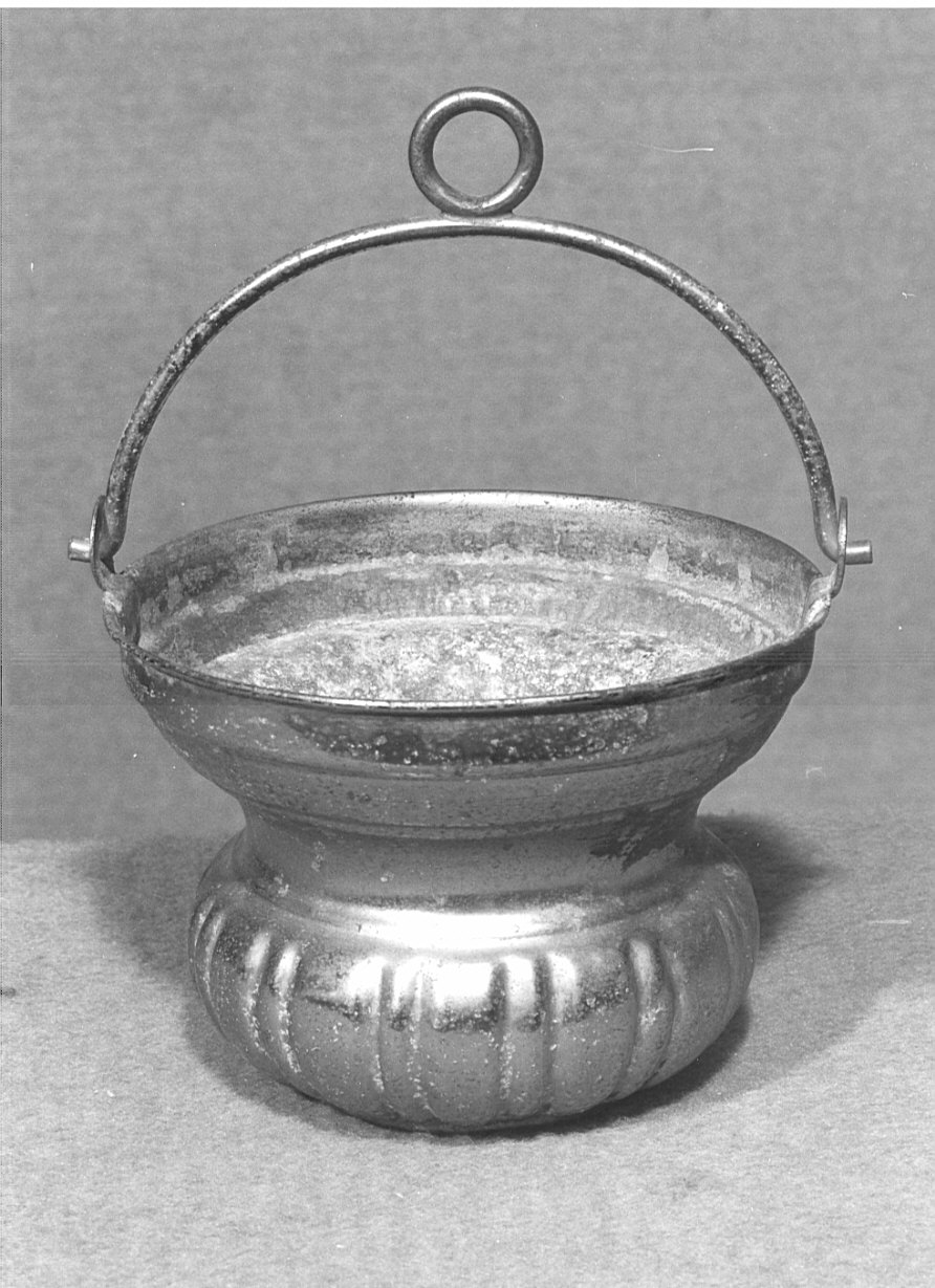secchiello per l'acqua benedetta, opera isolata - ambito lombardo (seconda metà sec. XIX)