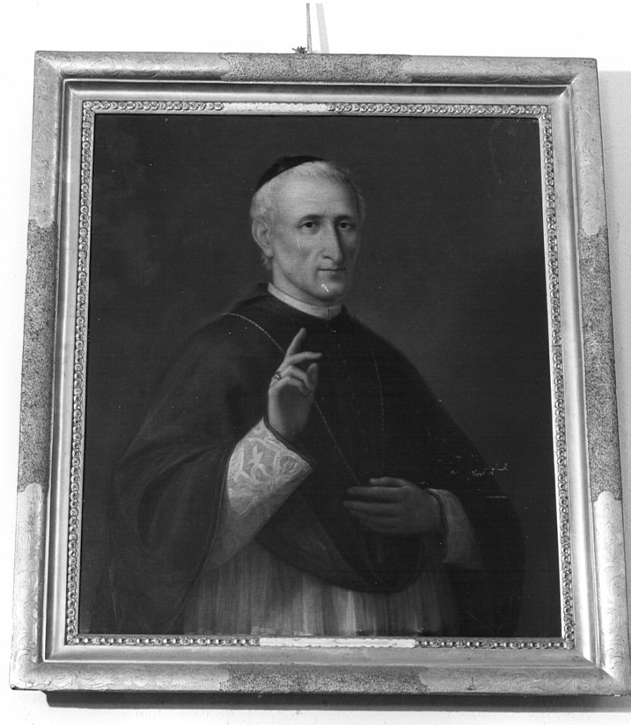 ritratto di ecclesiastico (dipinto, opera isolata) - ambito lombardo (primo quarto sec. XX)