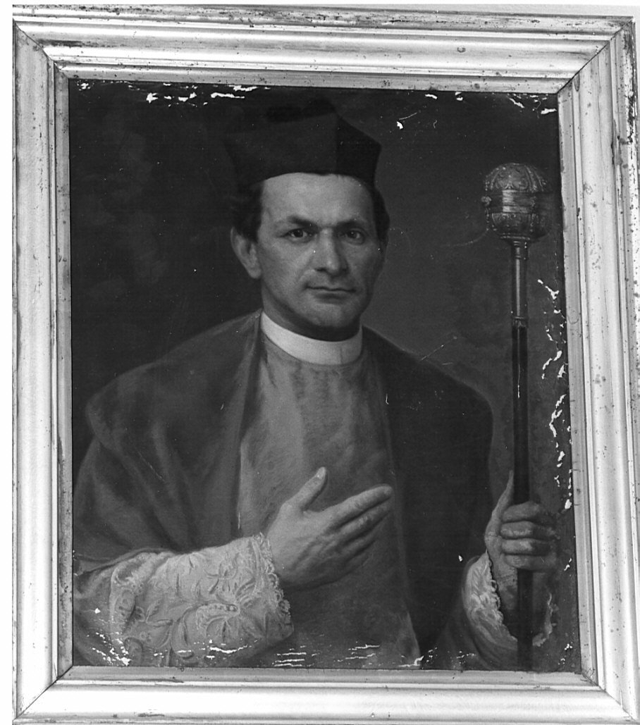 ritratto di ecclesiastico (dipinto, opera isolata) - ambito lombardo (primo quarto sec. XX)