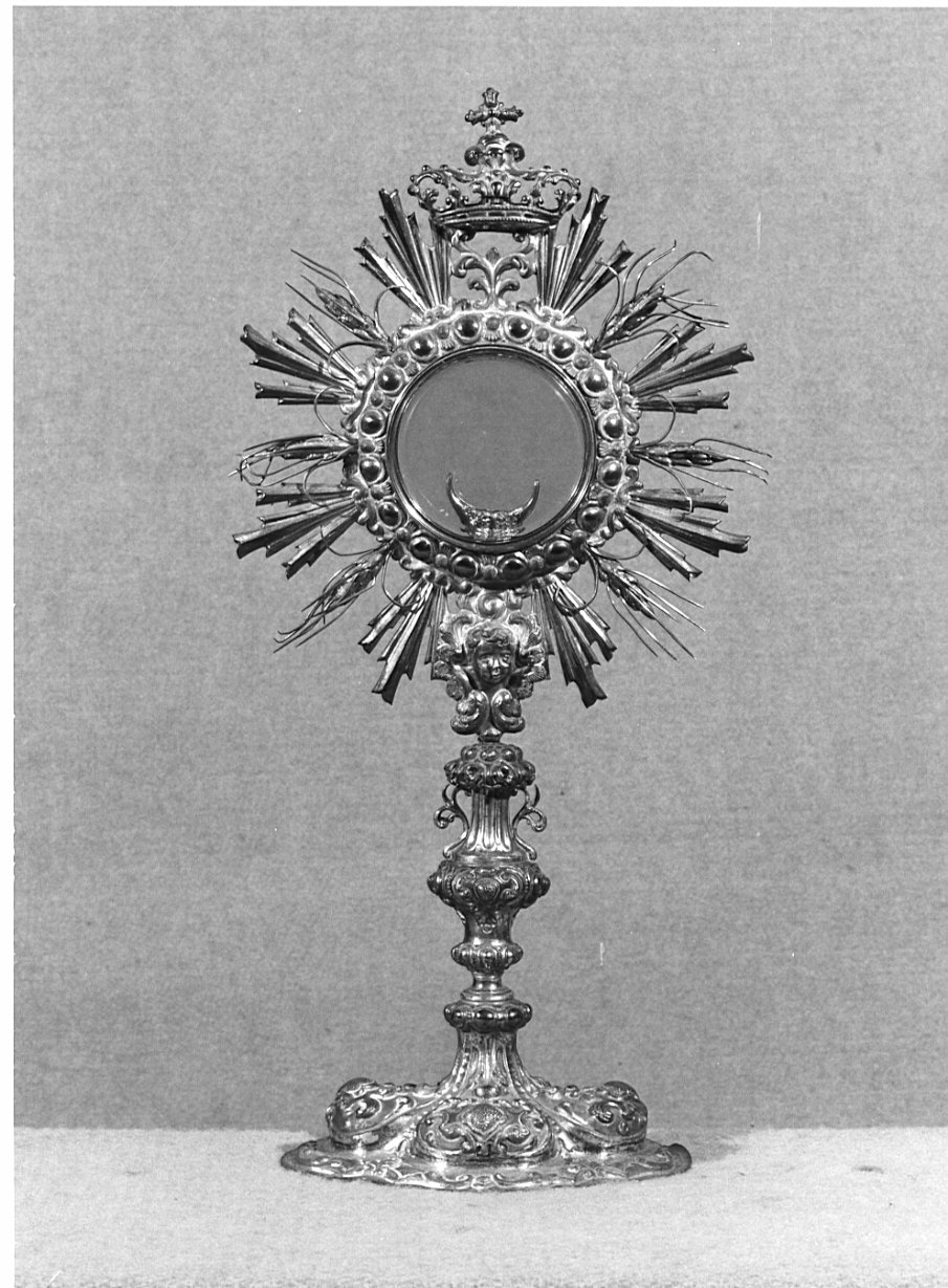 ostensorio - a raggiera, opera isolata - ambito lombardo (seconda metà sec. XVIII)