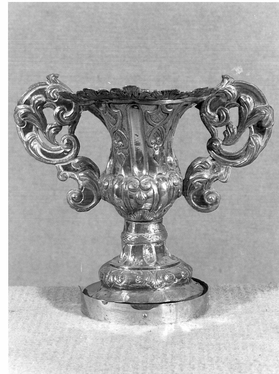 vaso d'altare con composizione floreale, serie - ambito valtellinese (prima metà sec. XIX)