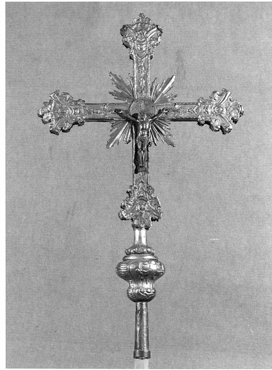 croce processionale, opera isolata - ambito lombardo (sec. XVIII)