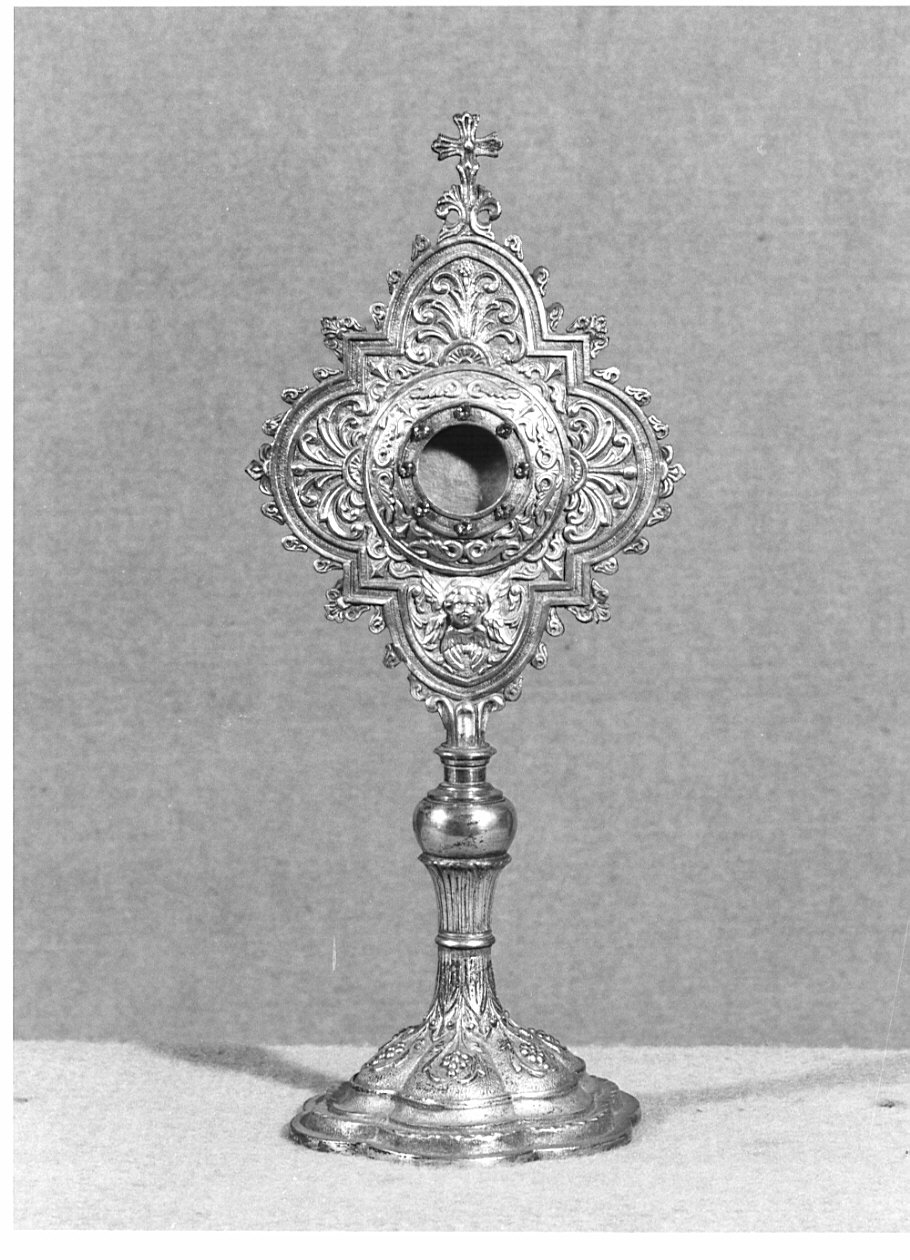 reliquiario - a ostensorio, opera isolata - ambito lombardo (seconda metà sec. XIX)