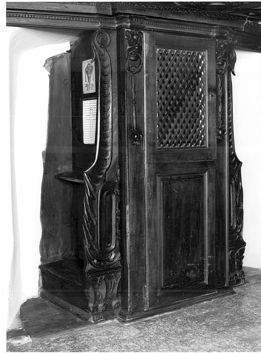 confessionale, opera isolata - ambito lombardo (sec. XVII)