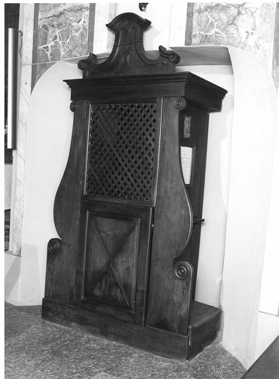 confessionale, opera isolata - ambito valtellinese (sec. XVIII)