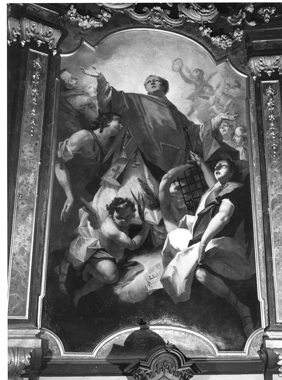 San Lorenzo in gloria (dipinto, opera isolata) di Ligari Cesare (sec. XVIII)