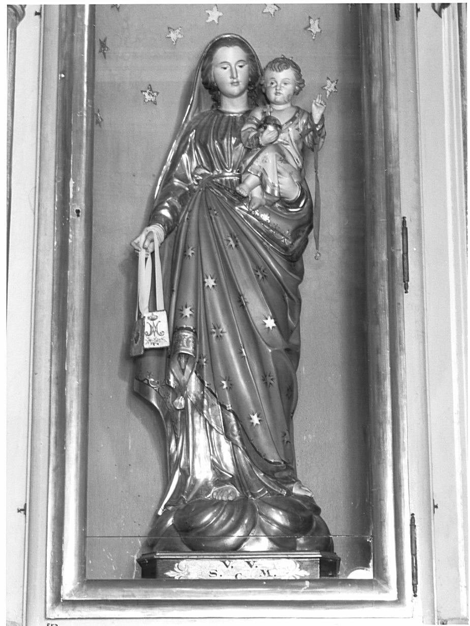 Madonna del Carmelo (statua, opera isolata) - ambito lombardo (sec. XVIII)