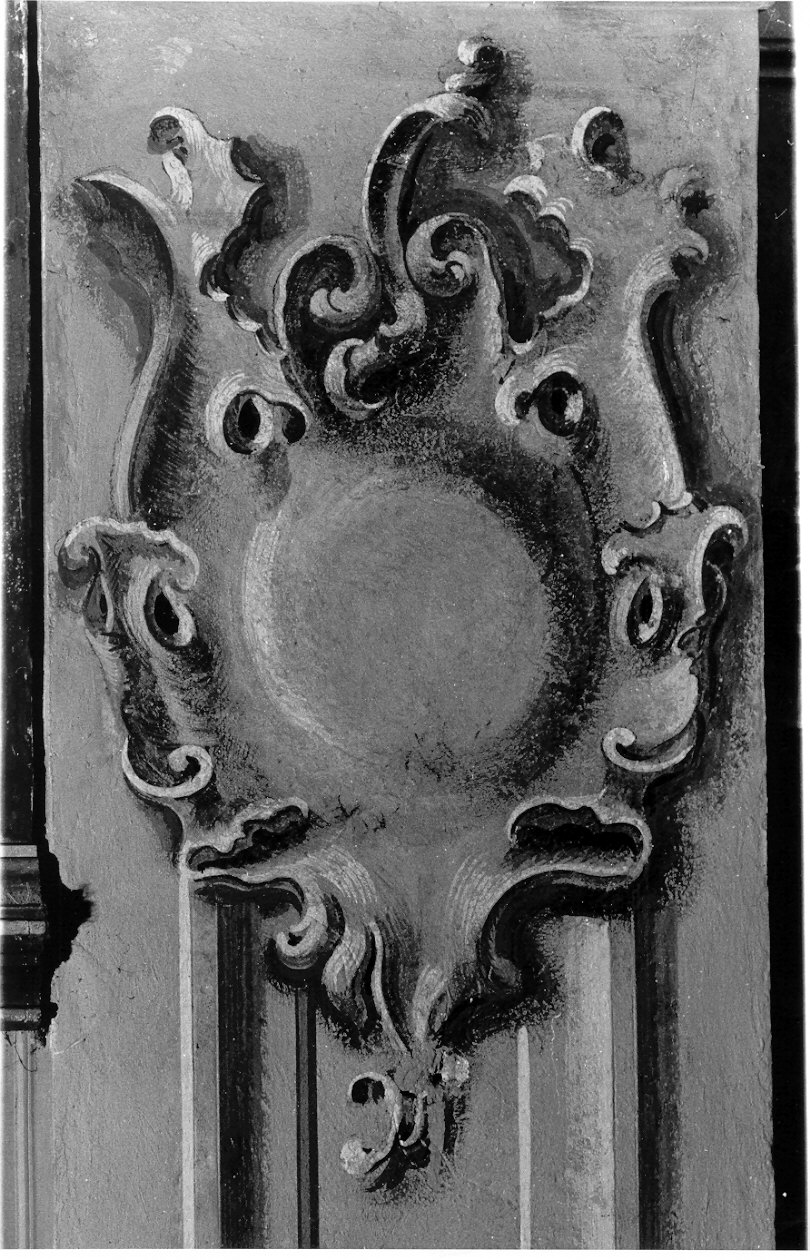 motivo decorativo a finta targa (dipinto, elemento d'insieme) di Coduri Giuseppe detto Vignoli (sec. XVIII)