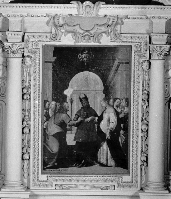 Sposalizio di Maria Vergine (pala d'altare, opera isolata) di Reali Luigi (sec. XVII)