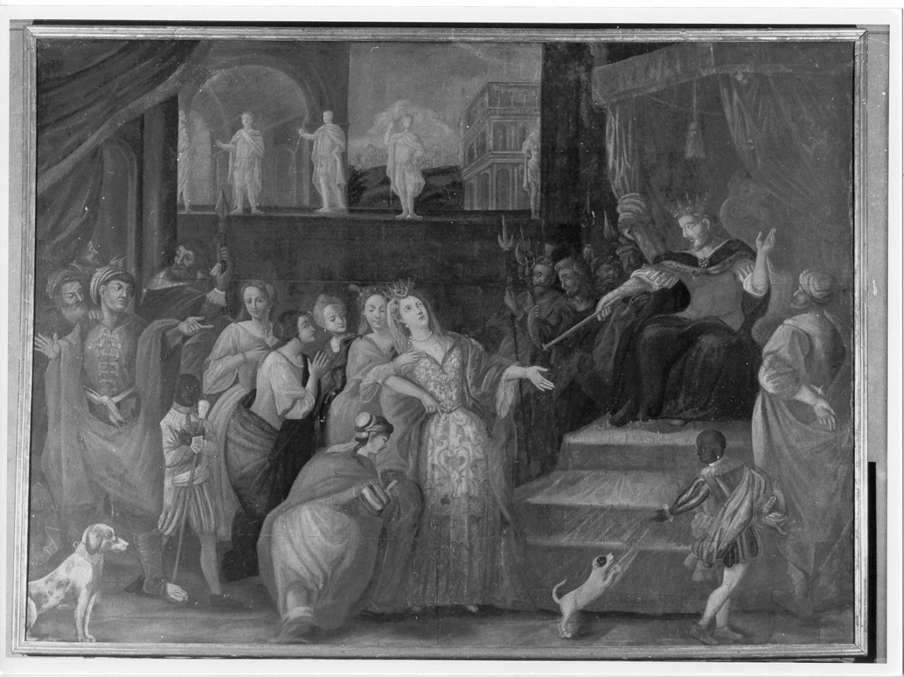 Ester e Assuero (dipinto, opera isolata) - ambito lombardo (sec. XVIII)