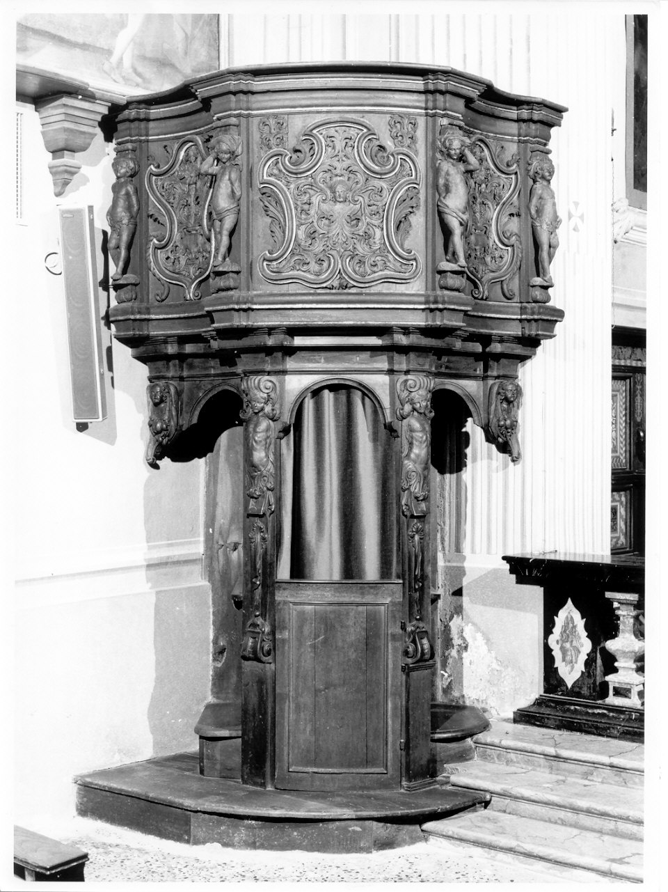 pulpito, opera isolata - ambito valtellinese (sec. XVIII)