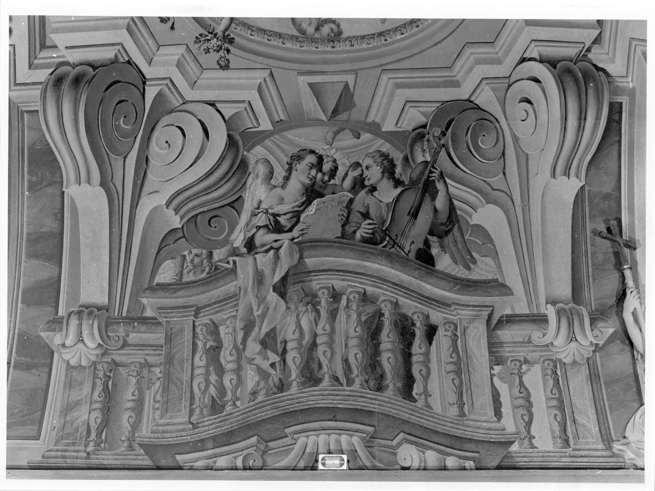 angeli musicanti (dipinto, elemento d'insieme) di Parravicini Giacomo detto Gianolo (attribuito) (secc. XVII/ XVIII)
