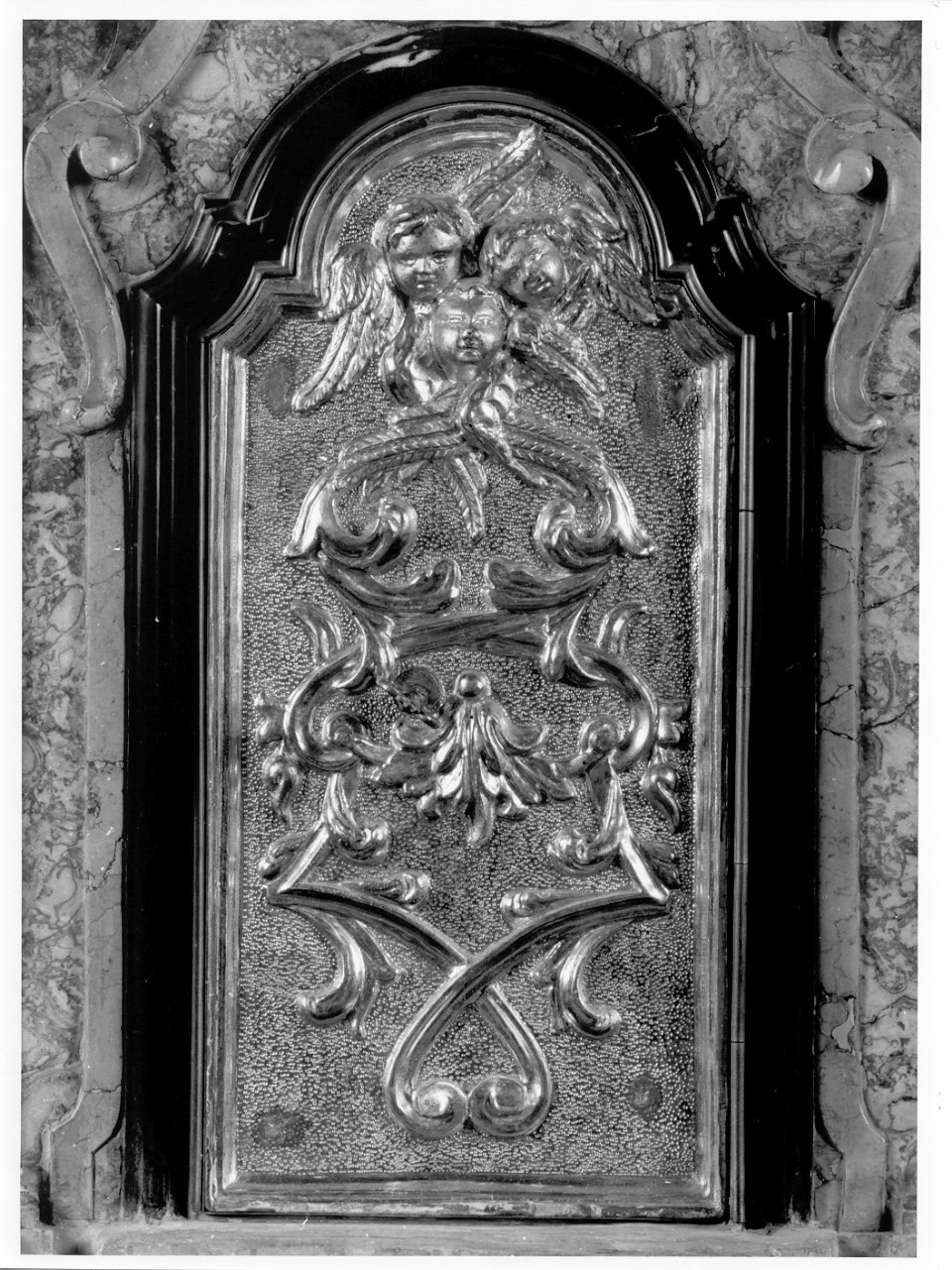 sportello di tabernacolo, elemento d'insieme - manifattura lombarda (sec. XVIII)