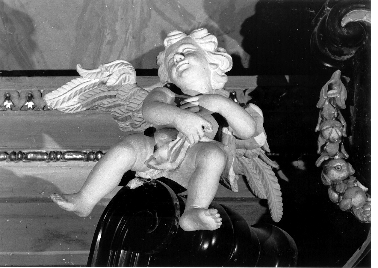 angelo (statua, elemento d'insieme) - manifattura lombarda (sec. XVIII)