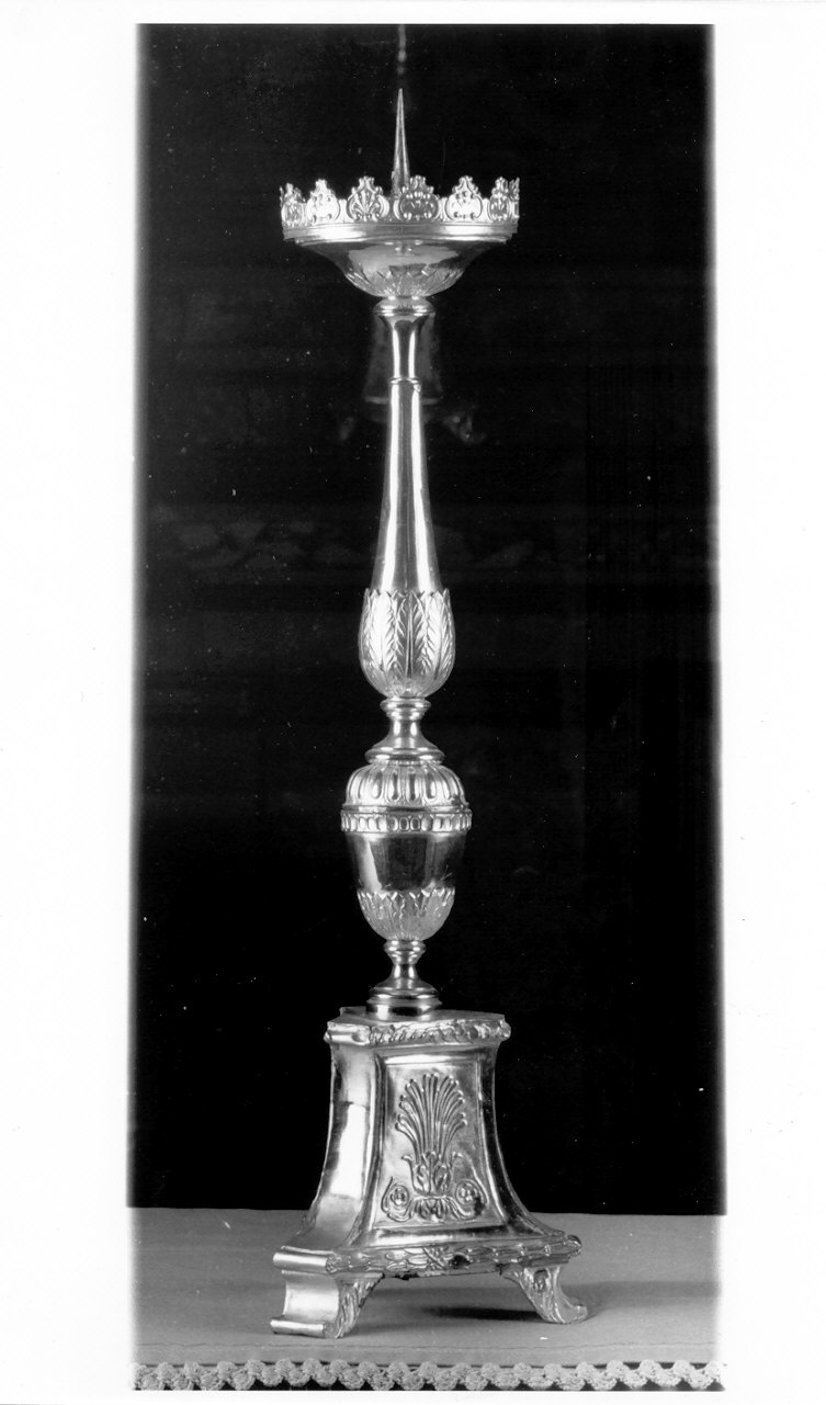 candeliere d'altare, serie - bottega lombarda (prima metà sec. XIX)