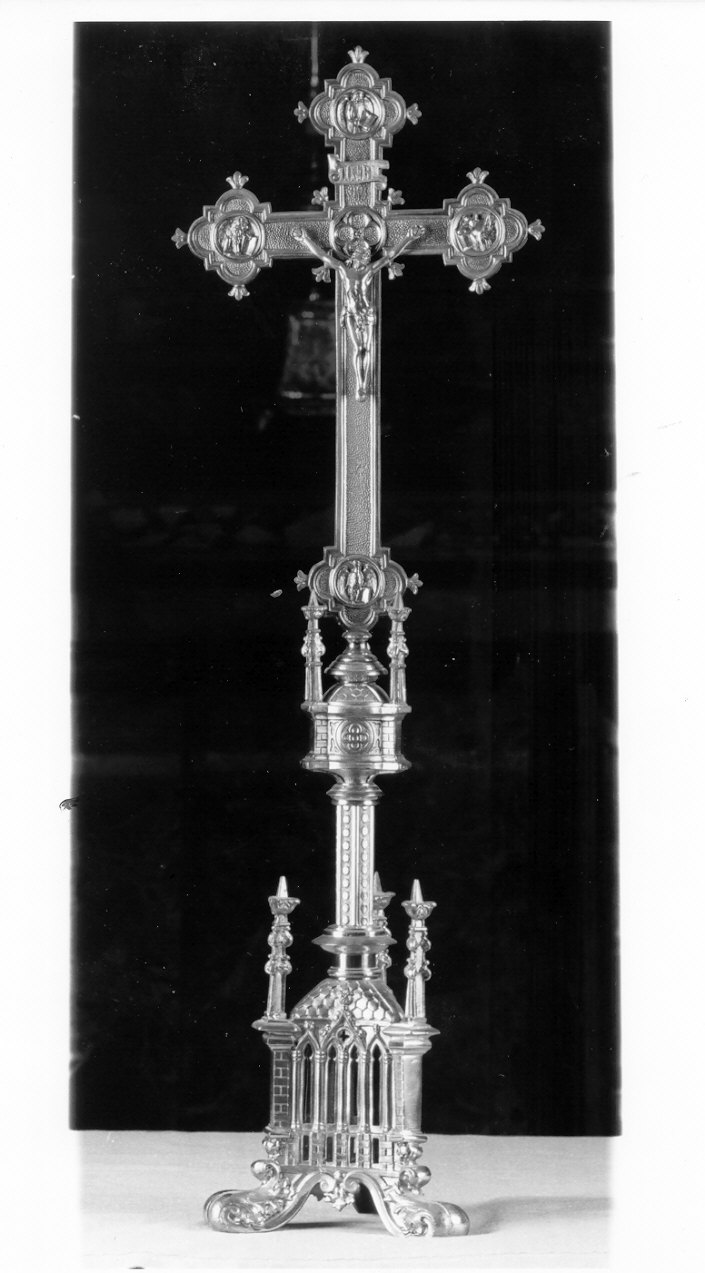 croce d'altare, opera isolata - manifattura lombarda (sec. XIX)