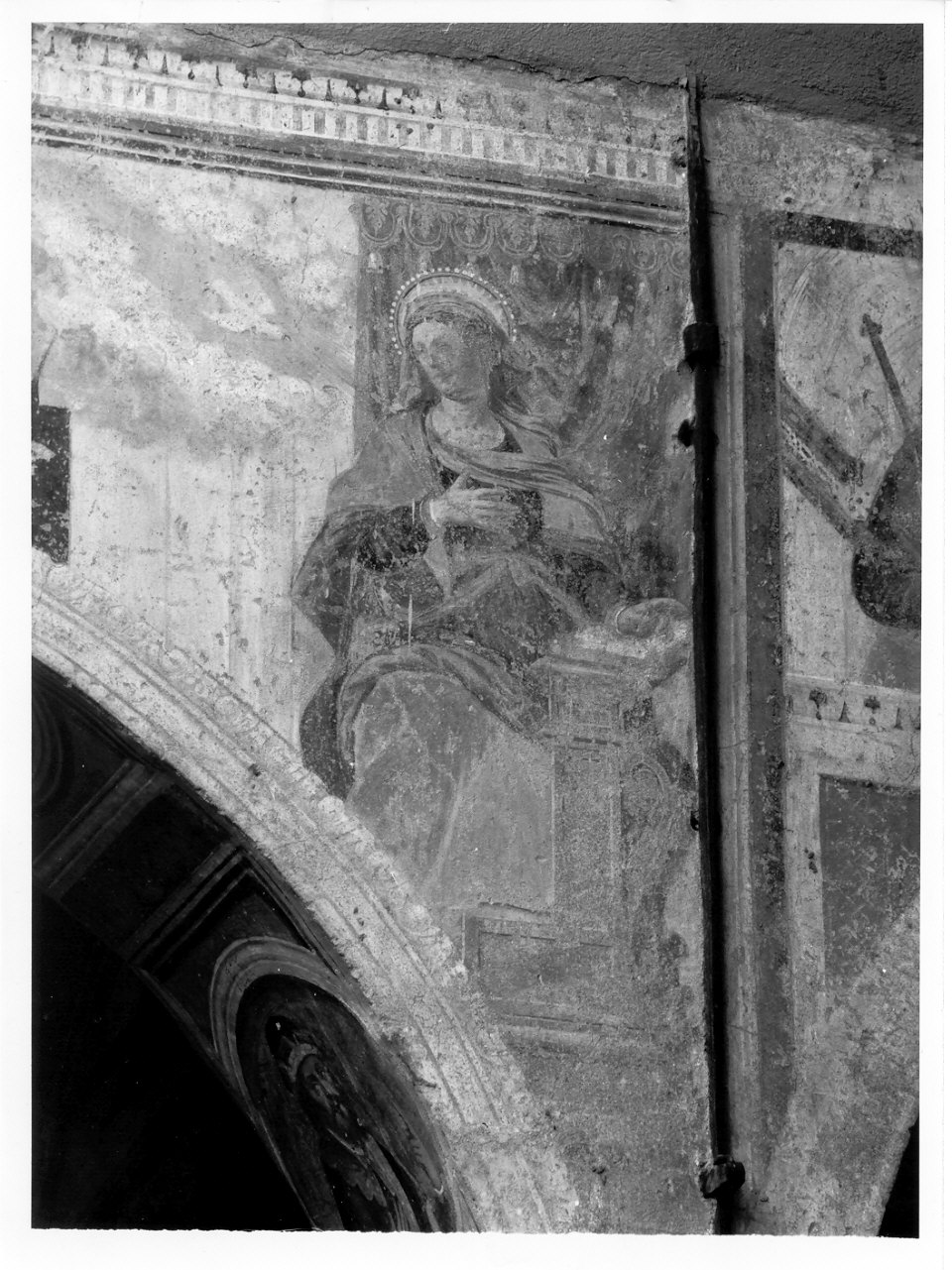 Madonna annunciata (dipinto, elemento d'insieme) di Valorsa Cipriano (sec. XVI)