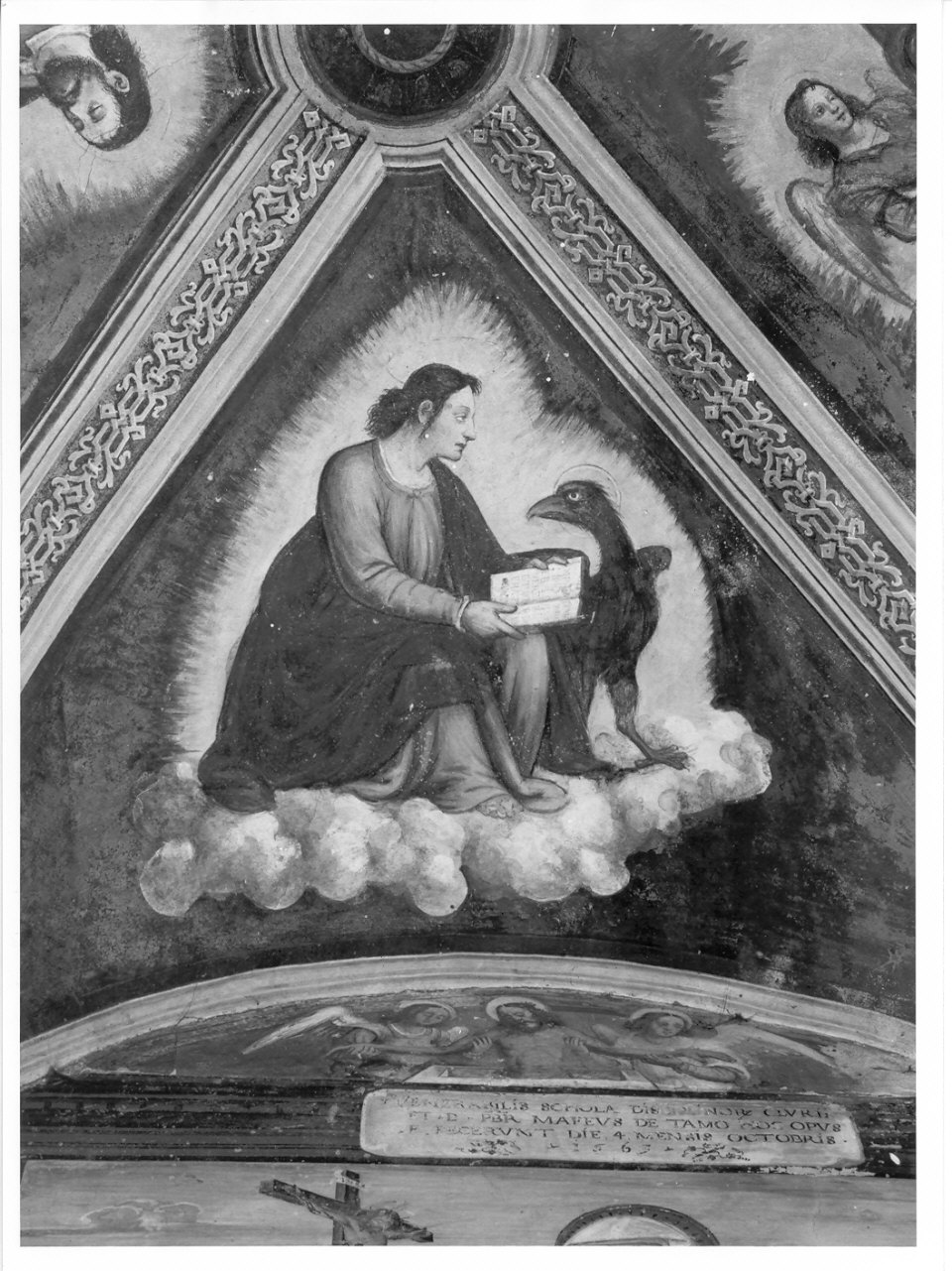 San Giovanni Evangelista (dipinto, elemento d'insieme) di Valorsa Cipriano (sec. XVI)
