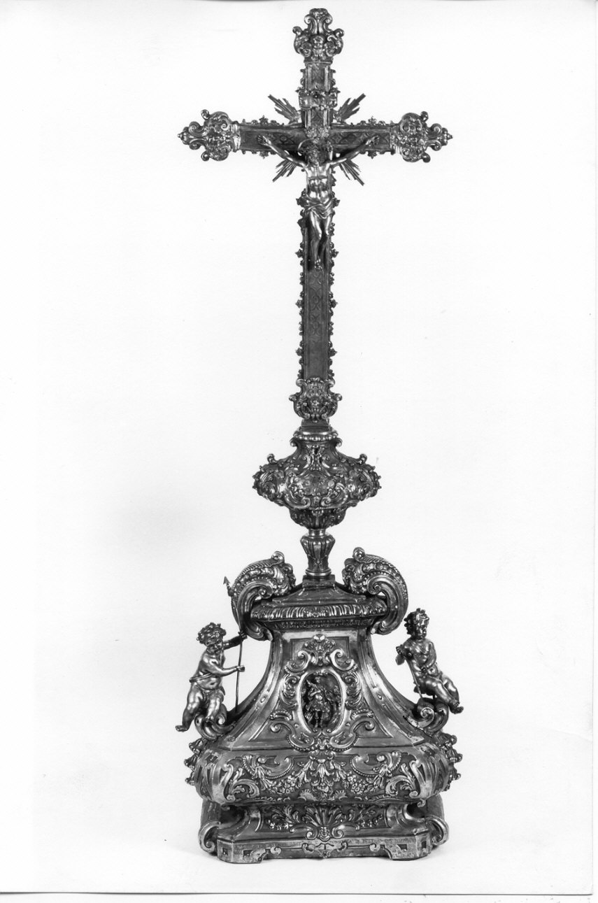 croce d'altare, insieme - bottega napoletana (sec. XVIII)
