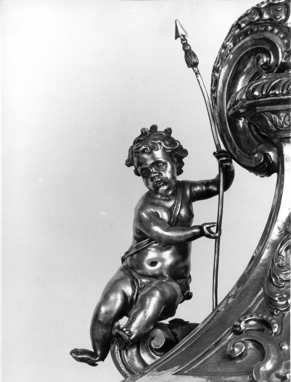 putto (statuetta, elemento d'insieme) - bottega napoletana (sec. XVIII)