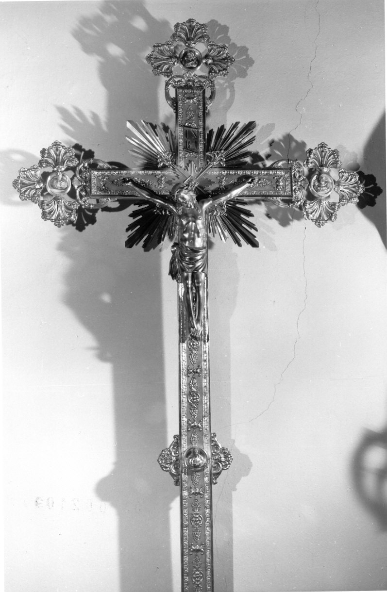 croce processionale, insieme - bottega lombarda (sec. XIX)